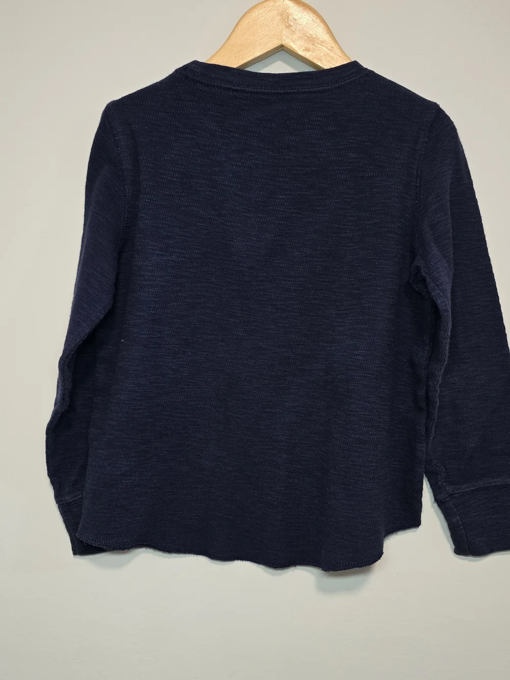 GAP Kids Navy Long-Sleeve Waffle Knit Thermal Top